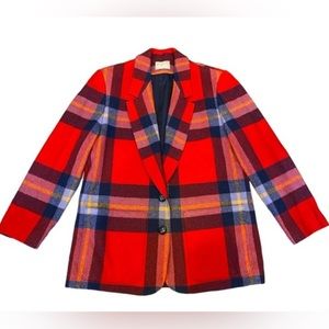 HOST PICK!!! PENDLETON Virgin Wool Red/Blue Plaid Blazer